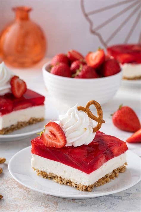 Strawberry Pretzel Salad My Baking Addiction