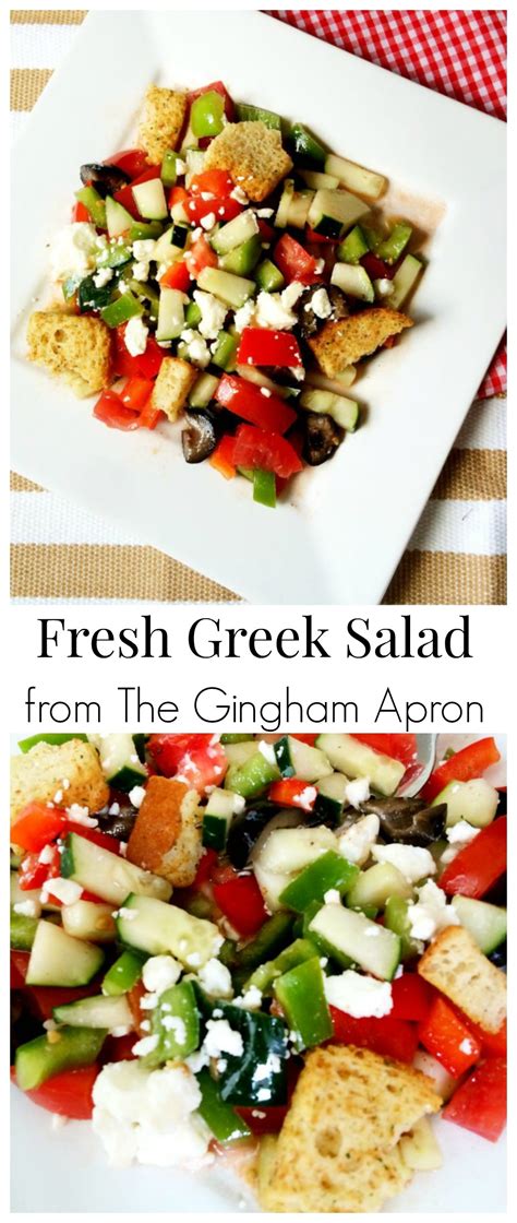 Fresh Greek Salad The Gingham Apron