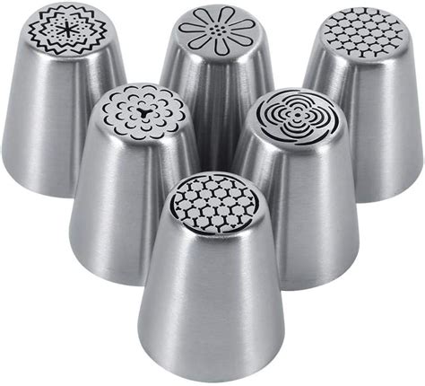 Amazon Russian Piping Tips Set 6 Pcs Russian Tips For Cake