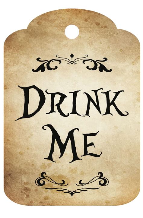 Buy Drink Me Alice In Wonderland Vintage Drink Me Tags Open Me Take