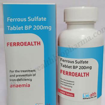 Ferrous Sulfate Tablets BP 200 mg - Livealthbiopharma