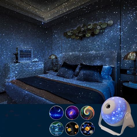 Star Night Lights Projector Galaxy Projector 360° Adjustable Planetarium Night Sky Light ...