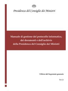 Manuale Di Gestione Del Protocollo Informatico Dei Manuale Di