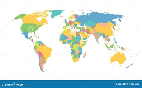 世界的五颜六色的地图 向量例证 插画 包括有 映射 五颜六色 国家（地区） 澳洲 详细 国际 60260002