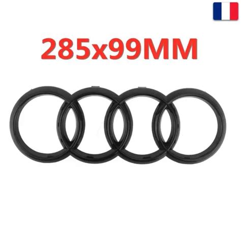 NOIR BRILLANT AVANT Grille Badge Anneaux Logo Emblème Audi S6 A6 Q3 Q5