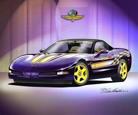 Chevrolet Corvette Art Prints By Danny Whitfield 1998 Corvette Indy