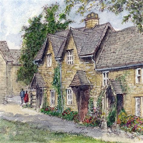 Watercolour Prints Of The Cotswolds Framed And Mounted Scenes By Whitby