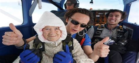 102 Year Old Woman Jumps Out Of Plane For Charity Sets The Oldest