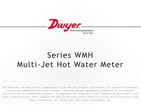PDF Series WMH Multi Jet Hot Water Meter DOKUMEN TIPS
