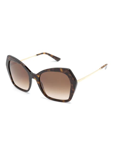 Dolce And Gabbana Eyewear Sicilian Taste Oversized Sunglasses Farfetch