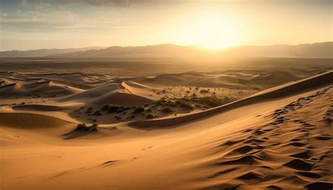 Premium Photo Sunset Over Majestic Sand Dunes In Arid Africa Extreme