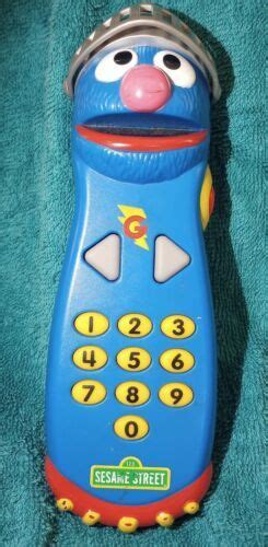 Playskool Super Grover Sesame Street Talking Phone Remote Tested Hasbro