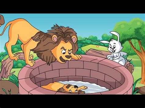 The Lion And Rabbit Story In English Wisdom Wins Might Youtube