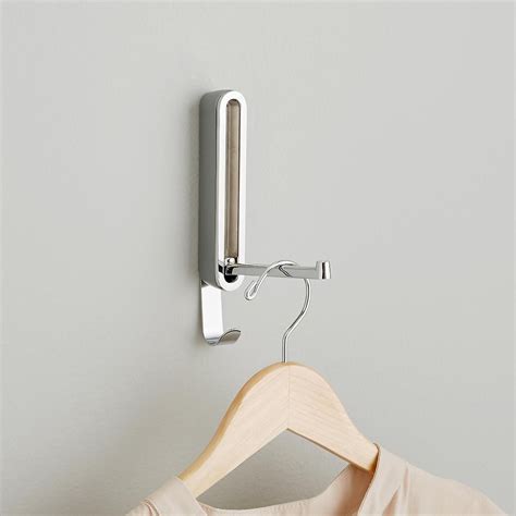 Grey Valet Flip Down Hook Over The Door Hooks Valet Wall Hooks