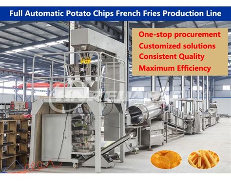 Full Automatic French Fries Potato Crisp Chip Making Production Line