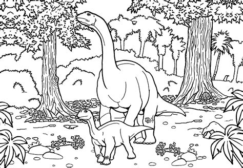 Dos Diplodocus Páginas De Dinosaurios Para Imprimir