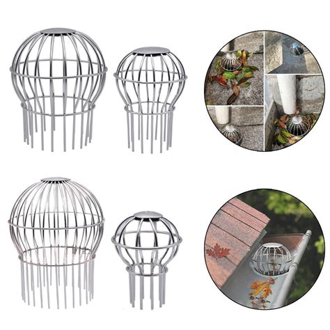 Stainless Steel Gutter Leaf Debris Balloon Pipe Guard Strainer Mesh Downpipe Ebay