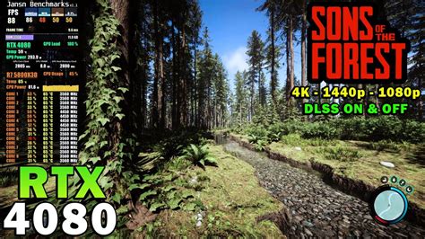 Sons Of The Forest RTX 4080 Ryzen 7 5800X3D 4K 1440p 1080p