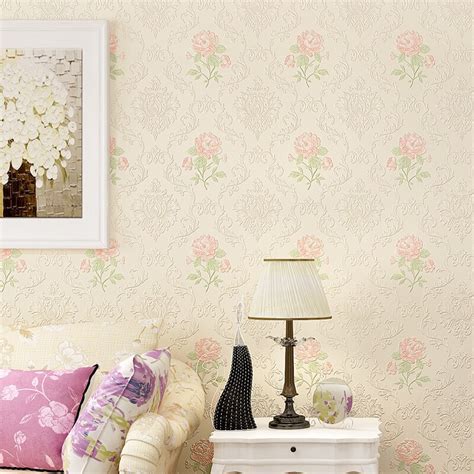 European Style Non Woven Wallpaper Pastoral Wall Paper Roll Wall Covering Luxury Wallpaper