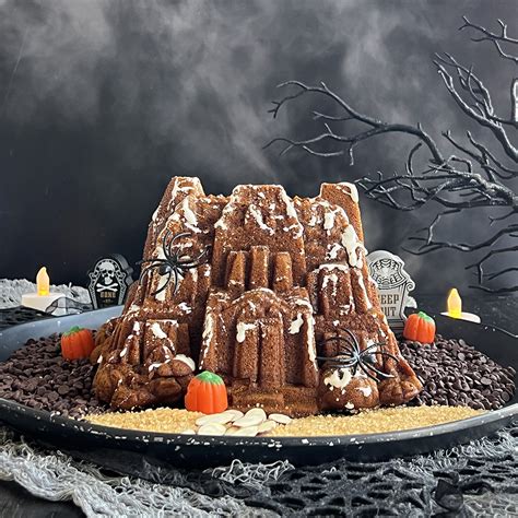 Pumpkin Spice Haunted House Bundt Cake Nordic Ware