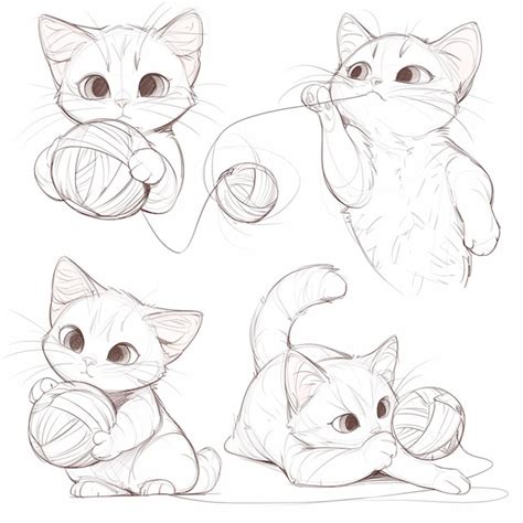 Page 6 46000 Happy Cat Laying Outline Pictures