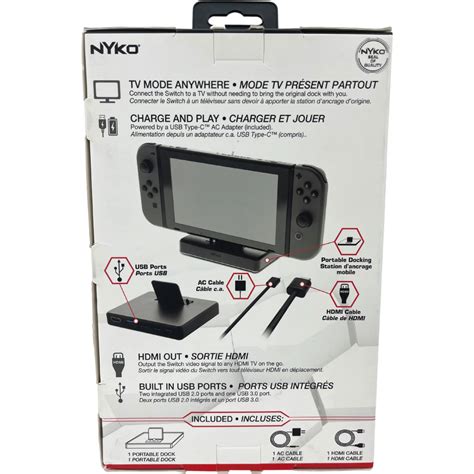 NYKO Portable Docking Kit for Nintendo Switch / Black / Nintendo Switch Accessory – CanadaWide ...