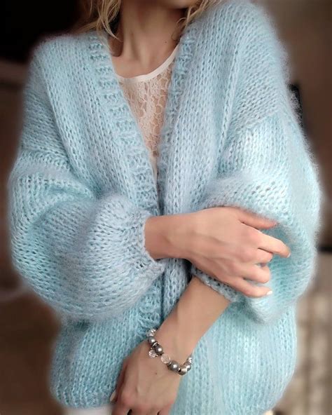 Knitting Pattern Mohair Cardigan Easy Cardigan Knitting Etsy Canada