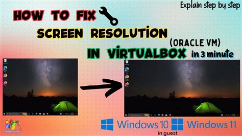 Win10 11 How To Fix Screen Resolution In Virtualbox Oracle VM In 3