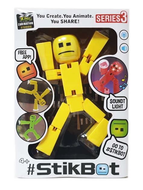 Купить Большая фигурка Стикбот желтая Stikbot 20 см. недорого в ...