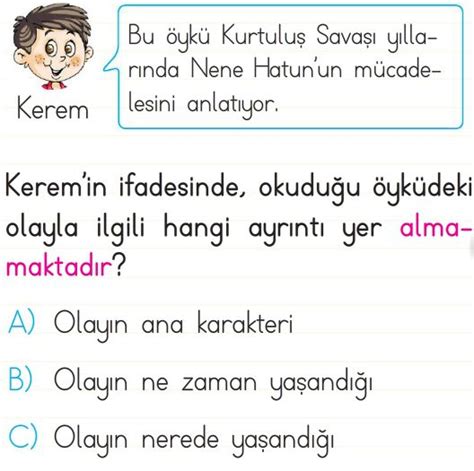 Hikaye Unsurlar Test Z S N F T Rk E Testleri Yeni Nesil