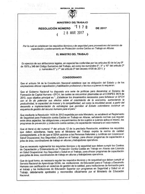 ResoluciÓn 1178 De 2017 Pdf