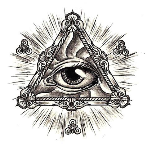 All Seeing Eye In Triangle Tattoo Design