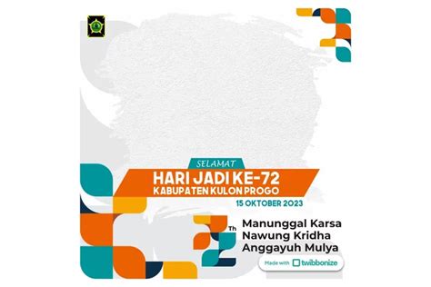 10 Twibbon Hari Jadi Kabupaten Kulon Progo 2023 Desain Tema Dan Logo