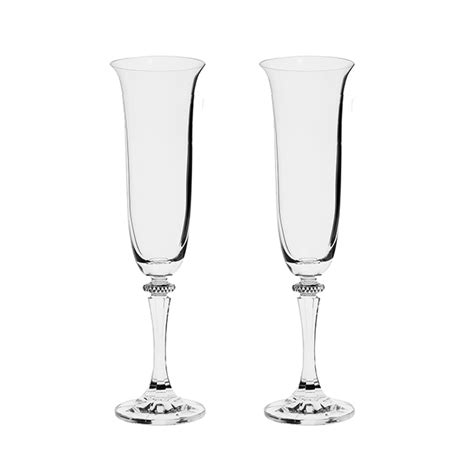 Royal Scot Crystal ‘classic Champagne Flutes Pair Michael Virden