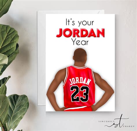 Its Your Jordan Year 23rd Birthday Card Etsy