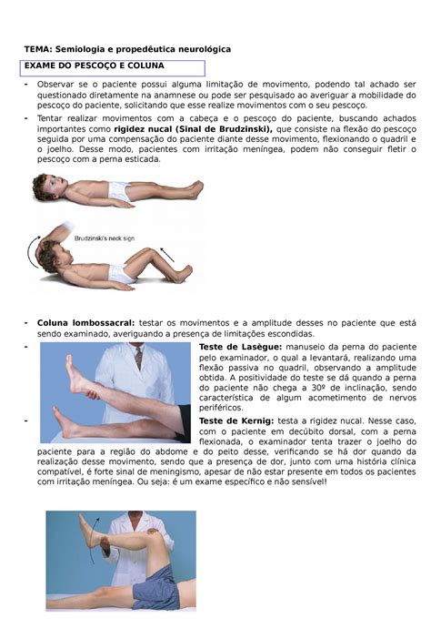 Semiologia e propedêutica neurológica novos TEMA Semiologia e