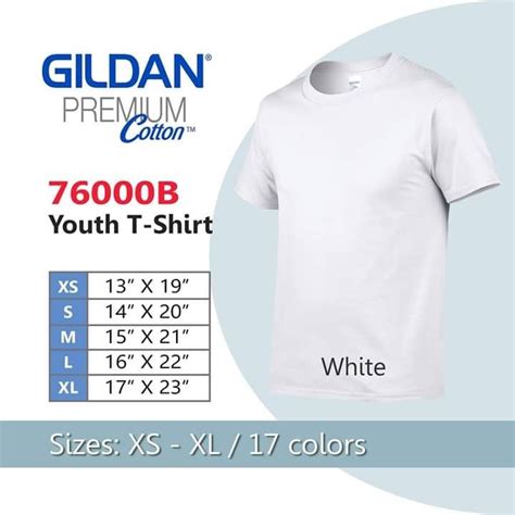 Gildan Softstyle Youth Size Chart Atelier Yuwa Ciao Jp