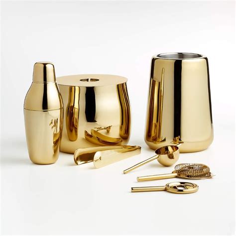 Calder Brass 3 Piece Tool Set Reviews Crate And Barrel Gold Bar Accessories Crate And