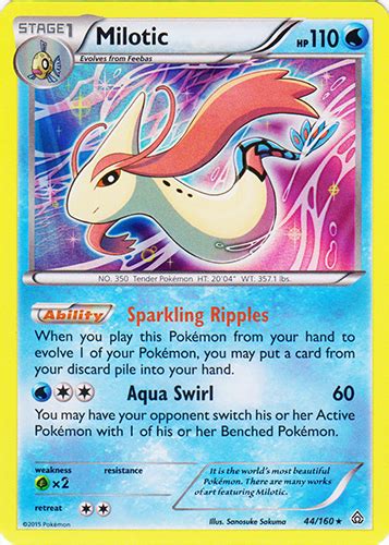 Pok Mon Xy Primal Clash Card Milotic Standard Holo Arcade Game Cards