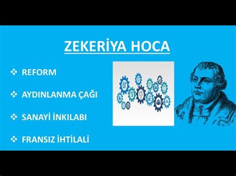 Reform Ayd Nlanma A Sanayi Nk Lab Ve Frans Z Htilali Youtube