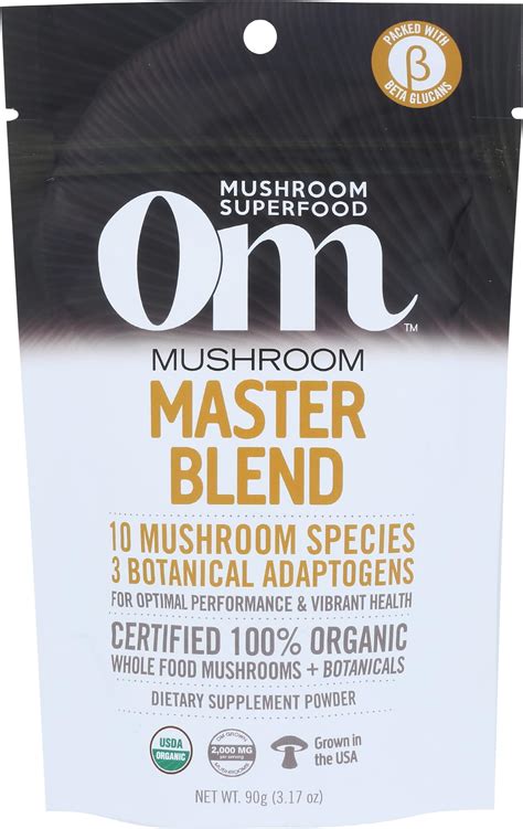 Amazon Om Mushroom Master Blend Mushrooms Adaptogens Powder For