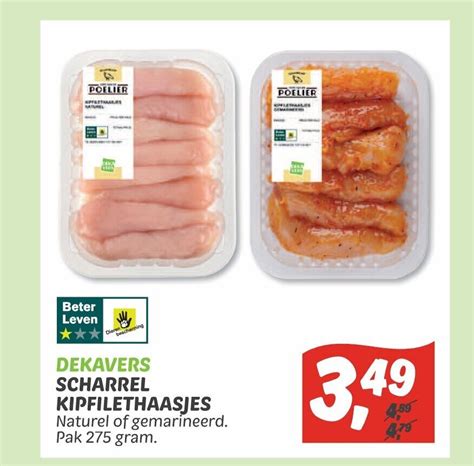 Dekavers Scharrel Kipfilethaasjes Pak Gram Aanbieding Bij Dekamarkt