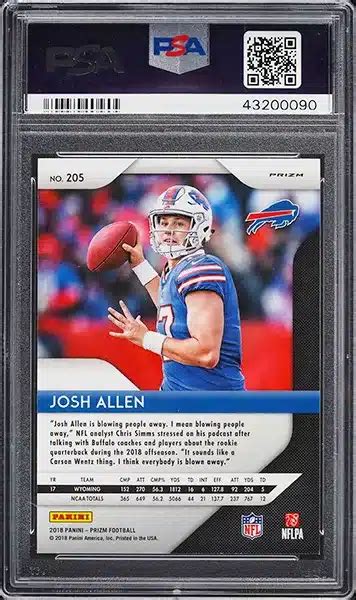 Josh Allen Rookie Card Recent Selling Prices Values