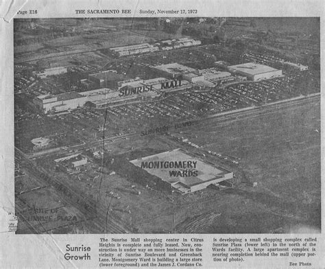 Sunrise Mall Grows Citrus Heights Ca 1972 California History Sunrise Mall Sacramento