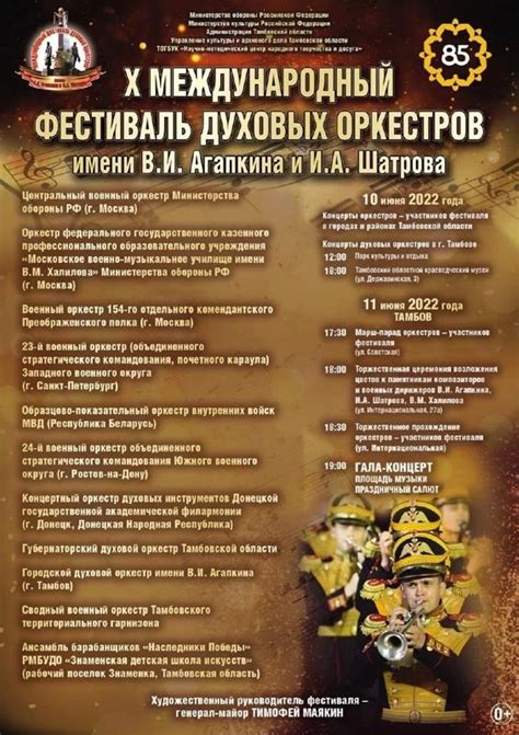 В Тамбове пройдет X Международный фестиваль | Администрация города Тамбова