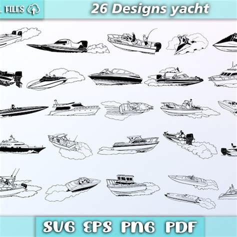 Boat Bundle Svg Yacht Svg Cruise Ship Ship Svg Yacht Etsy Canada