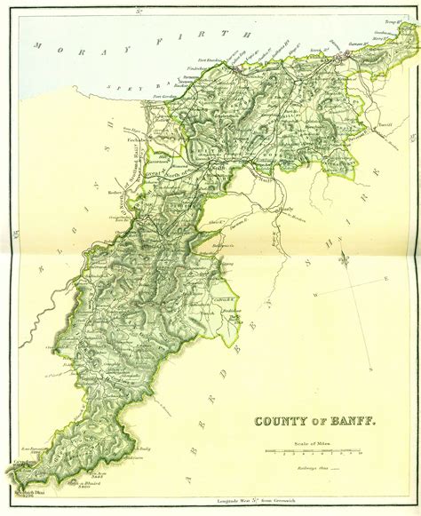 Ordnance Gazetteer of Scotland - County of Banff Map