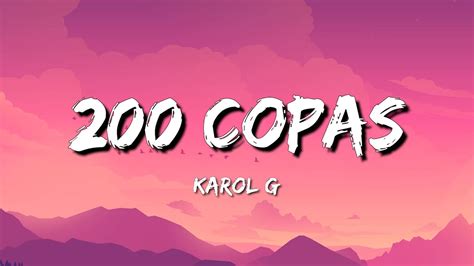 Karol G Copas Letra Lyrics Youtube