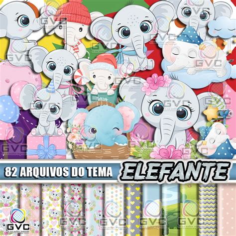 Kit Digital Elefante Elefantinho Elo7 Produtos Especiais