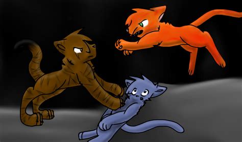 Firestar saving Bluestar by HillDust124 on DeviantArt